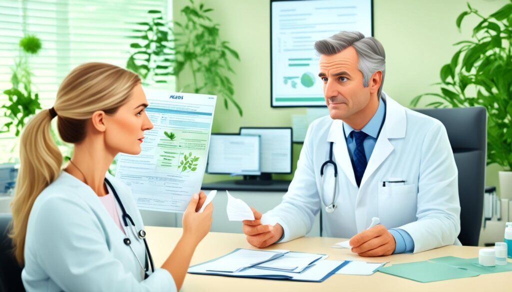 Consulting with a doctor for allergies