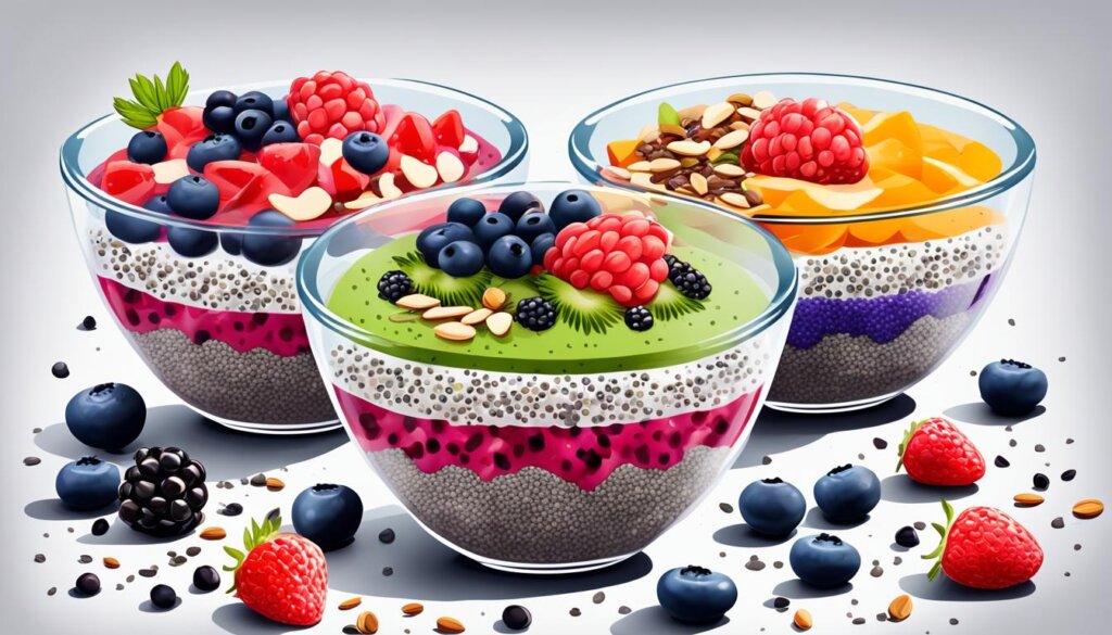 chia pudding with berries